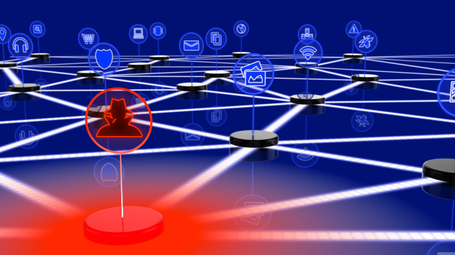 Network of internet of things attacked by a hacker